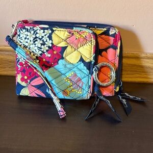 Vera Bradley Multicolor Floral Wristlet
